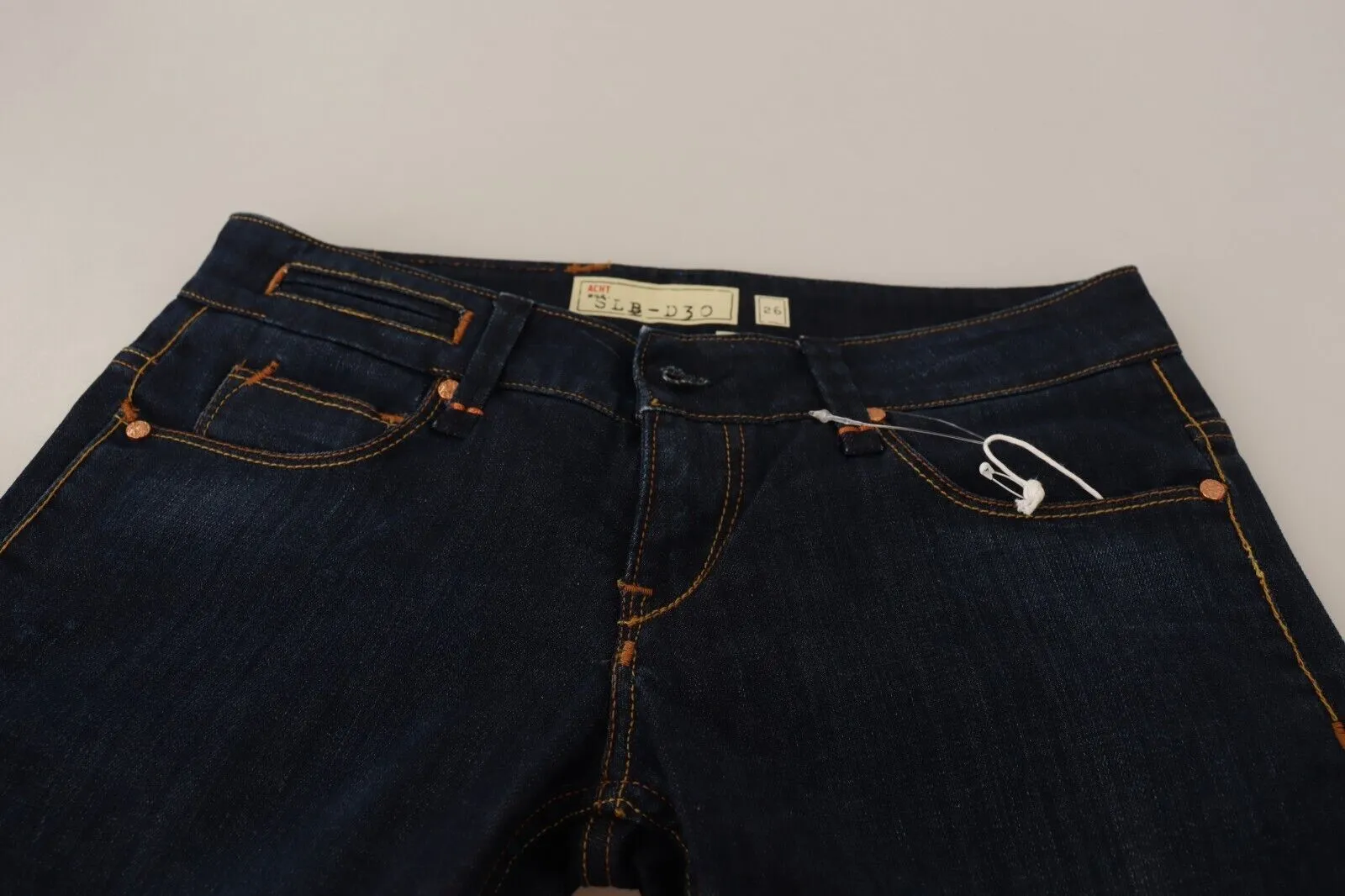 Acht  Washed Cotton Low Waist Skinny  Women Trouser Women's Jeans