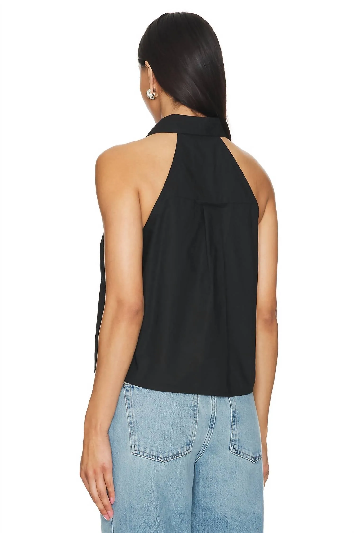 Adeline Sleeveless Shirt In Black