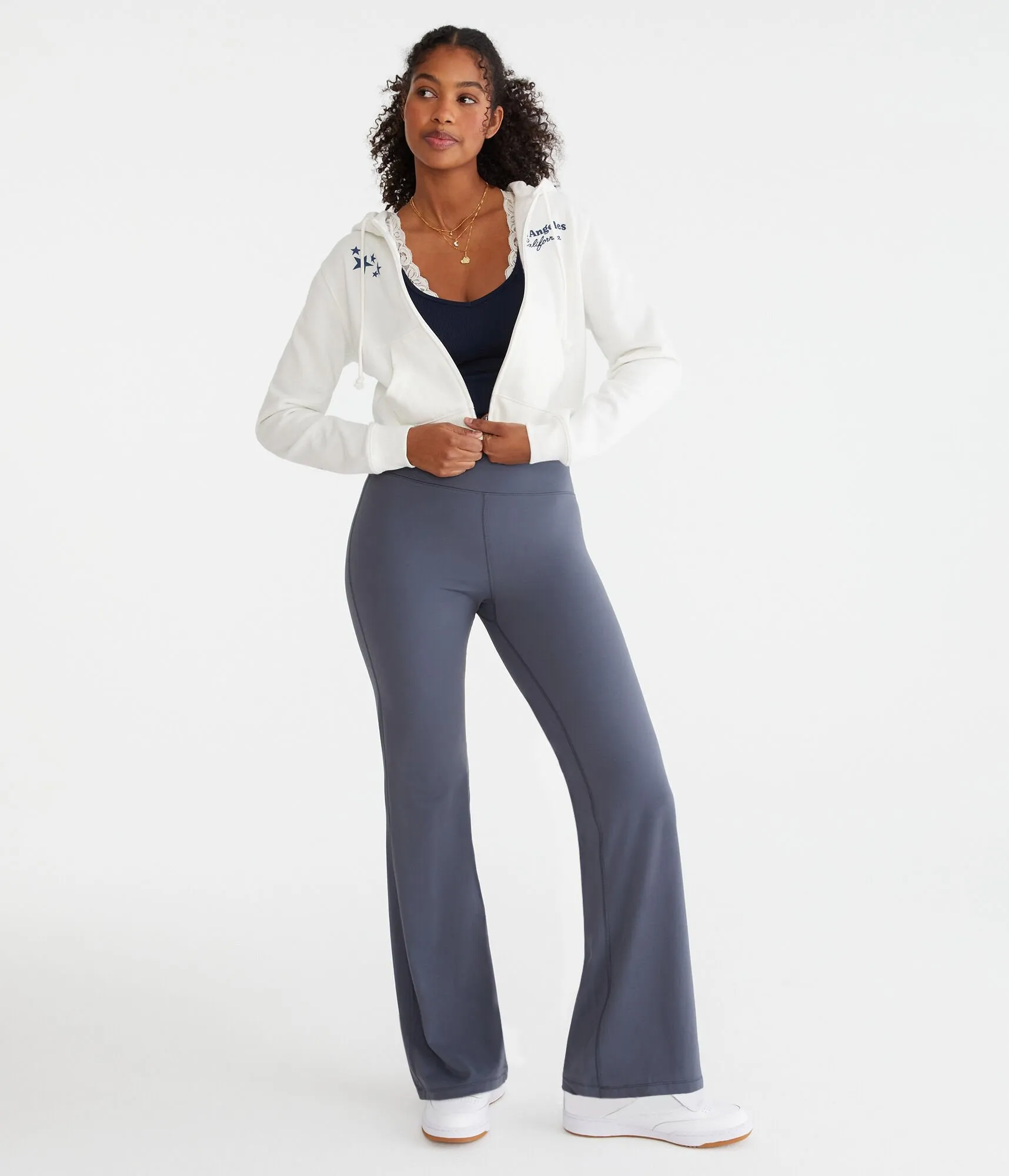 Aeropostale Curvy Air Soft Ultra High-Rise Flare Leggings