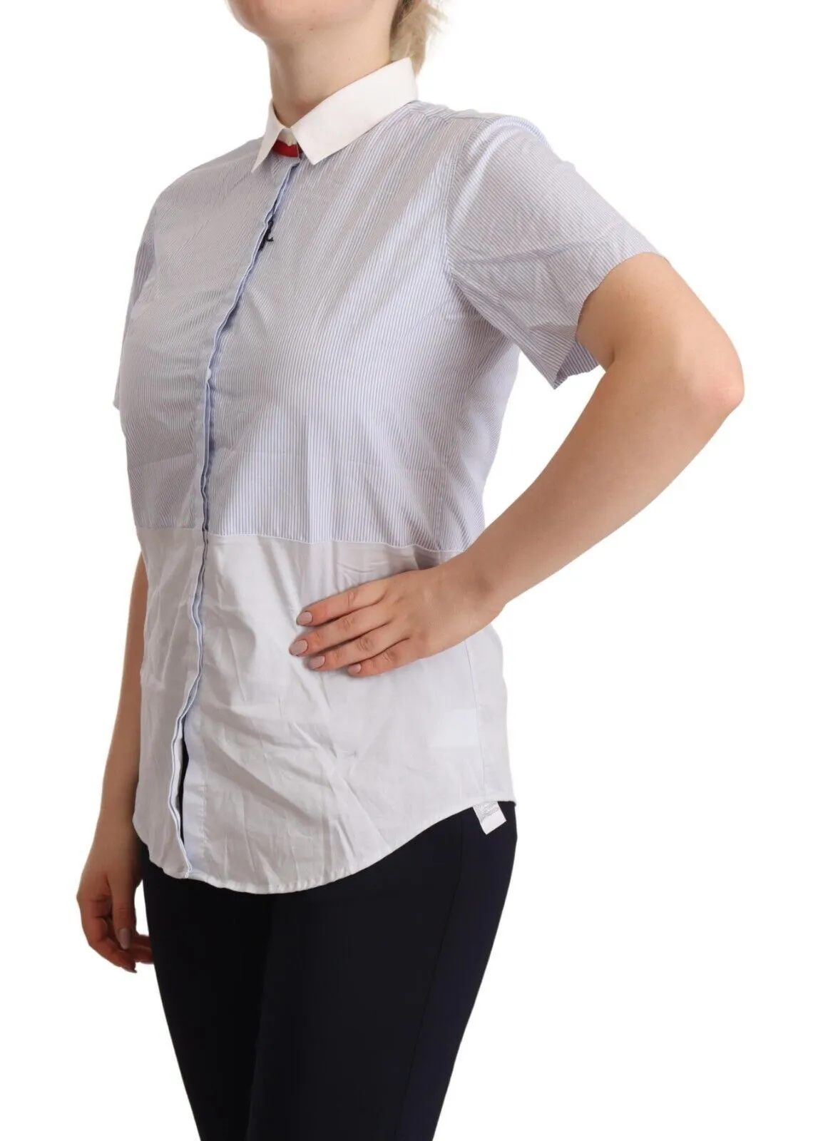 AGLINI  Cotton Short Sleeves Colla Polo Women's Top