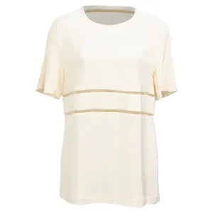 Alexander Wang Cutout Crepe Top in Ivory Silk