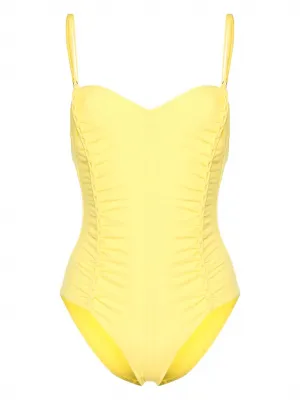 Almira Maillot Limonite One Piece Swimsuit In Yellow