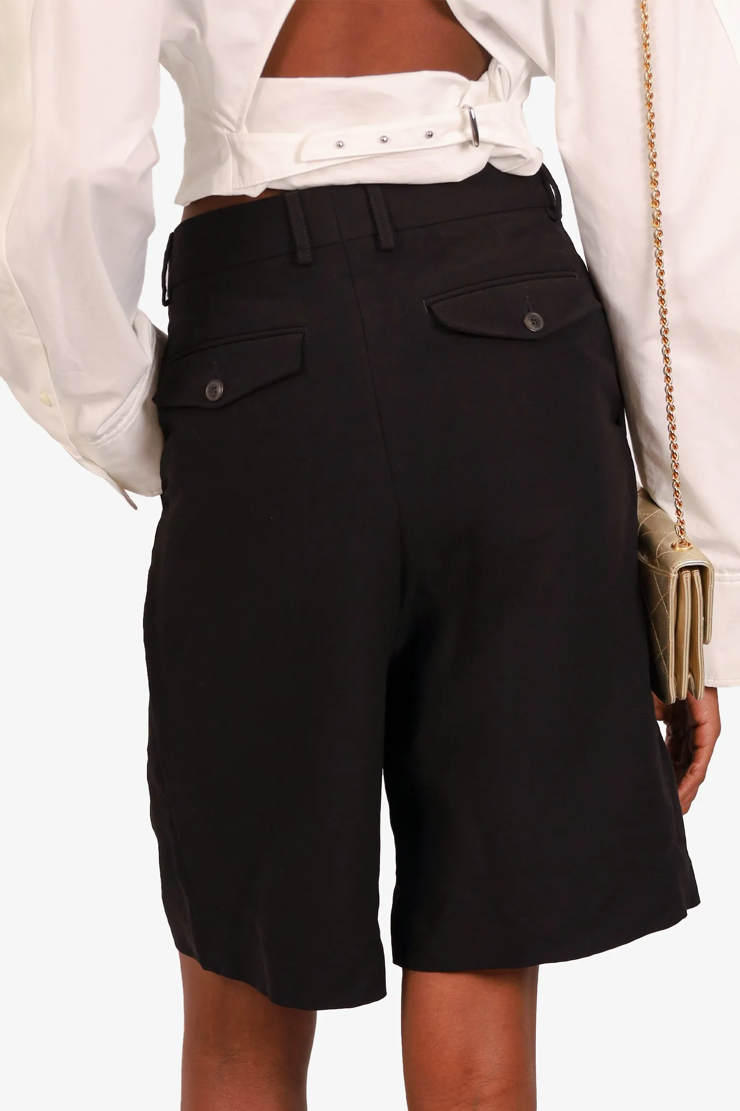 Ami Black Knee Length Shorts Size 36