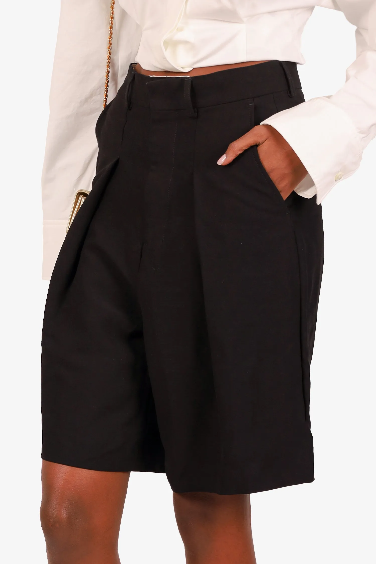 Ami Black Knee Length Shorts Size 36