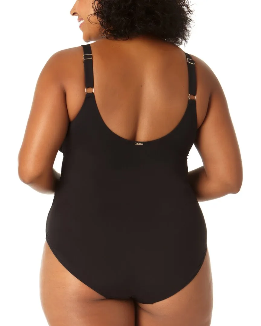 Anne Cole Plunge Mesh Insert One-Piece