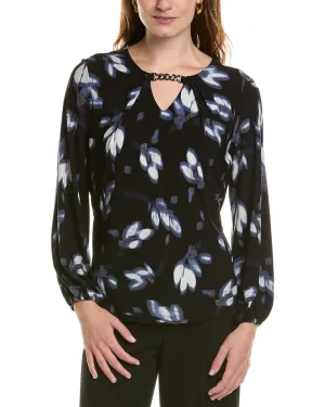 Anne Klein Chain Neck Top