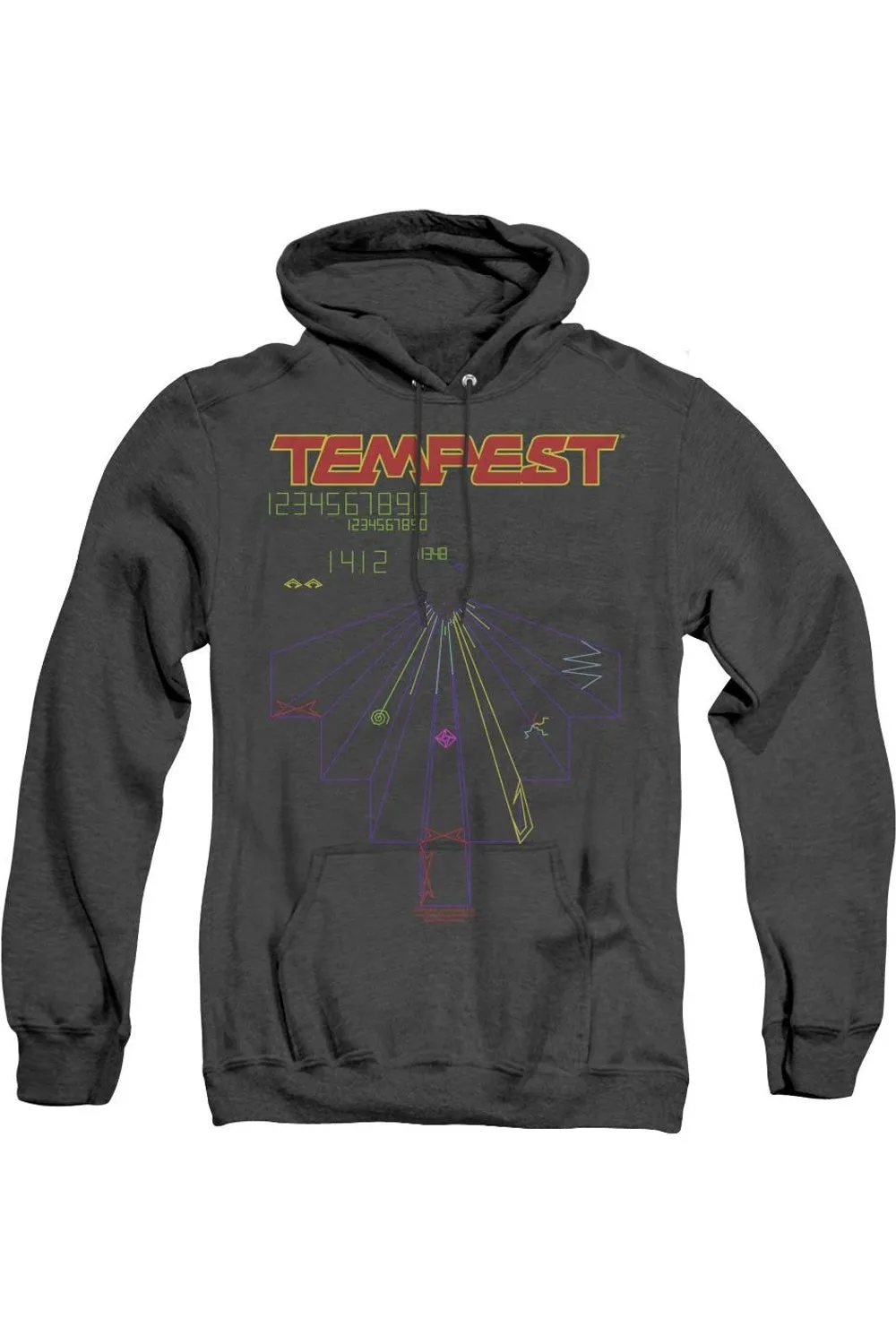 Atari Tempest Screen Adult Heather Hoodie