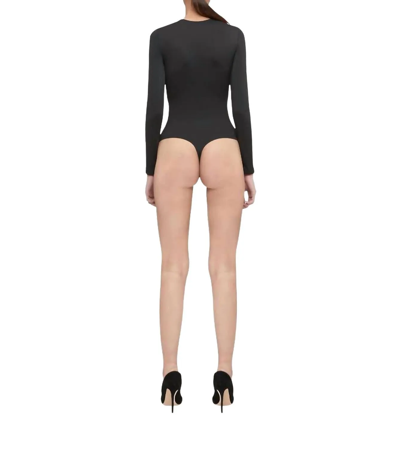 Aurora Thong Bodysuit In Black