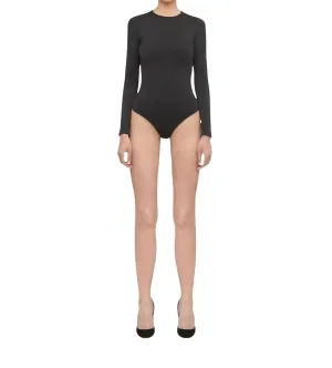 Aurora Thong Bodysuit In Black