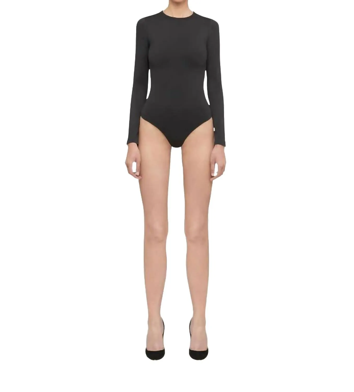 Aurora Thong Bodysuit In Black