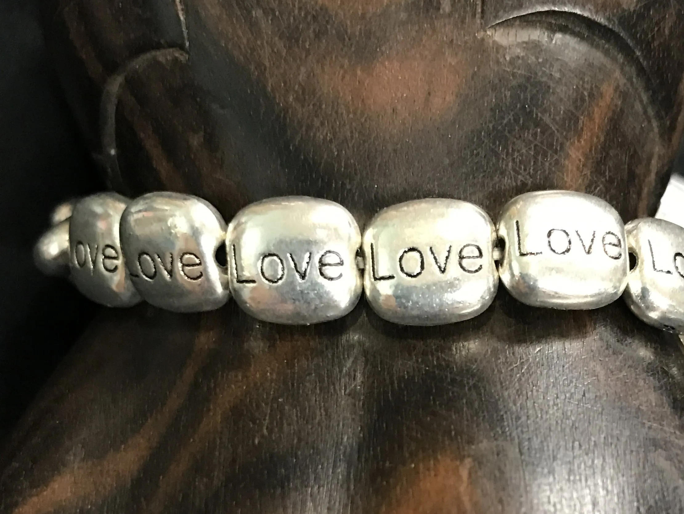 Bali Queen Inspirational Stretch Bracelet (Love Square)