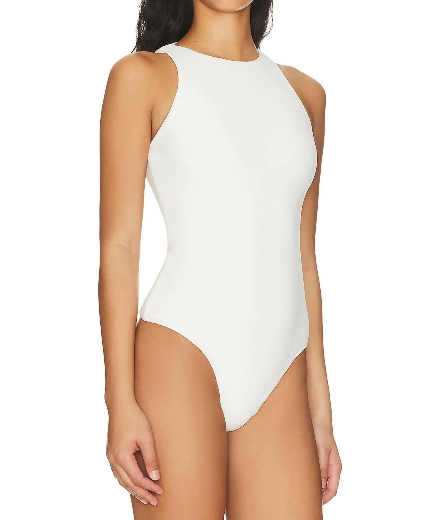 Best Bodysuit In White Stretch