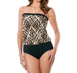 Blouson One Piece Swimsuit In Animale