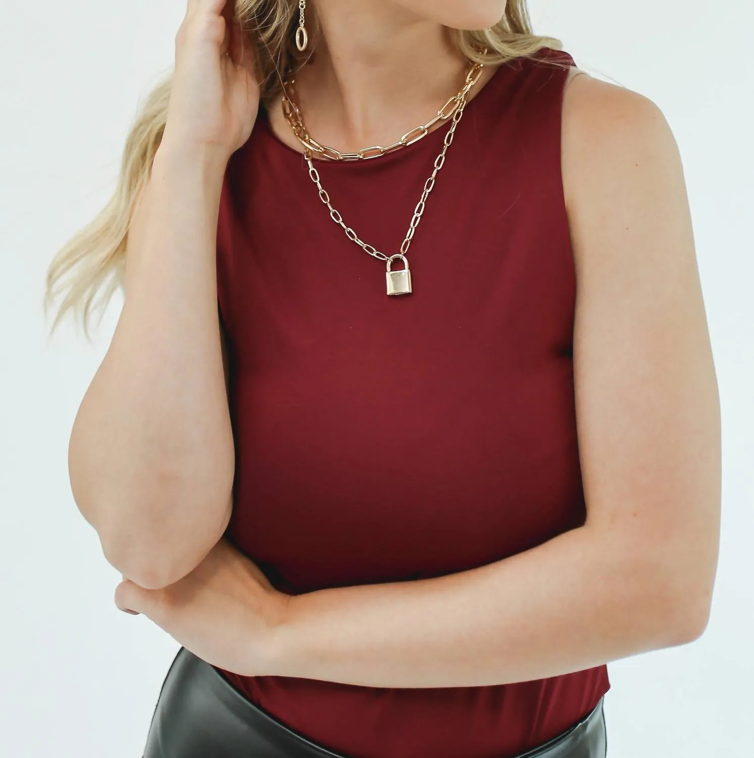 Bombshell Bodysuit In Wine
