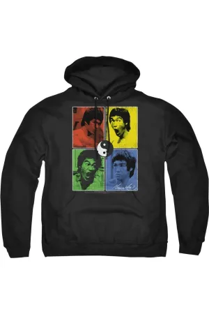 Bruce Lee Enter Color Block Adult Pull Over Hoodie