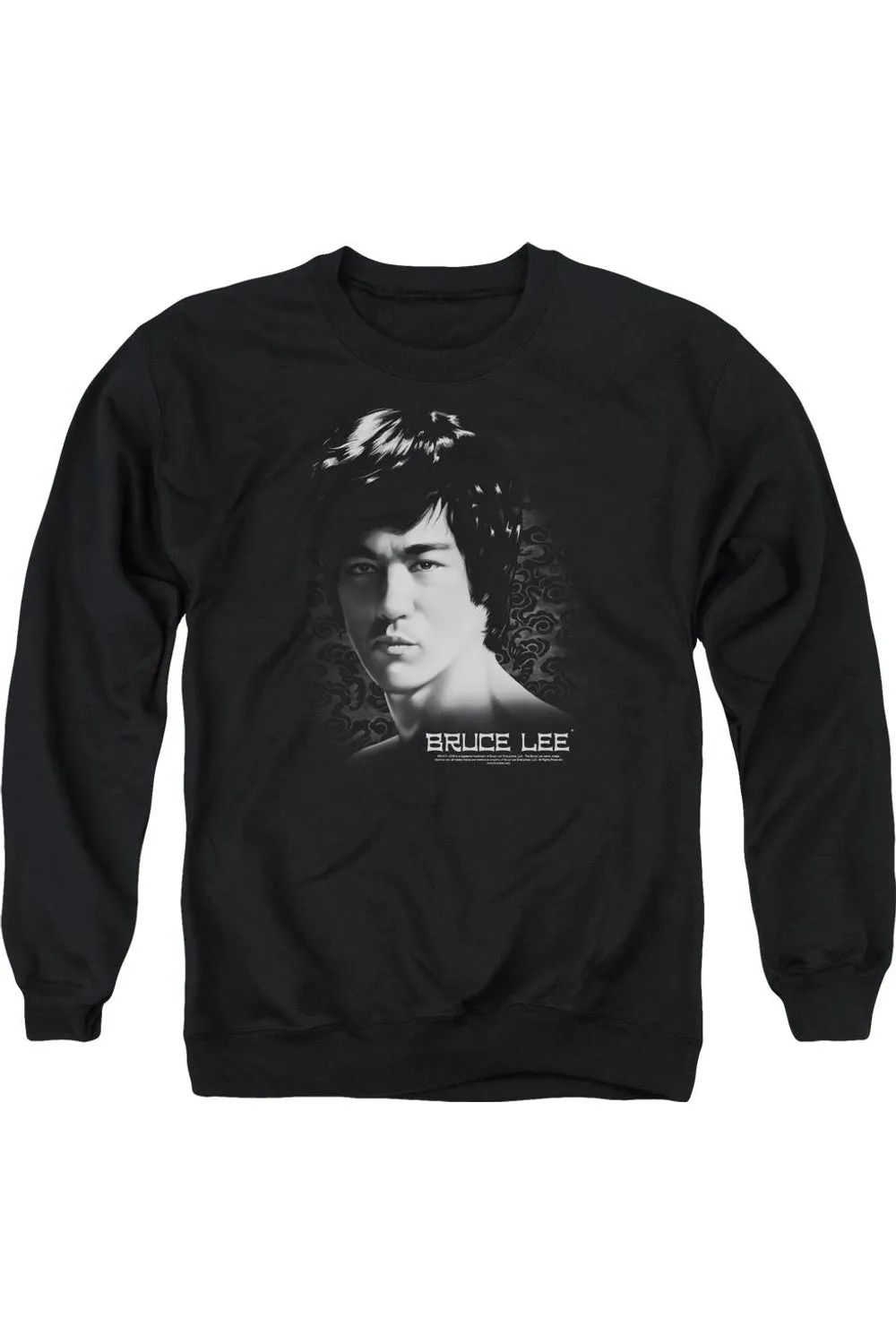 Bruce Lee In Your Face Adult Crewneck Sweatshirt