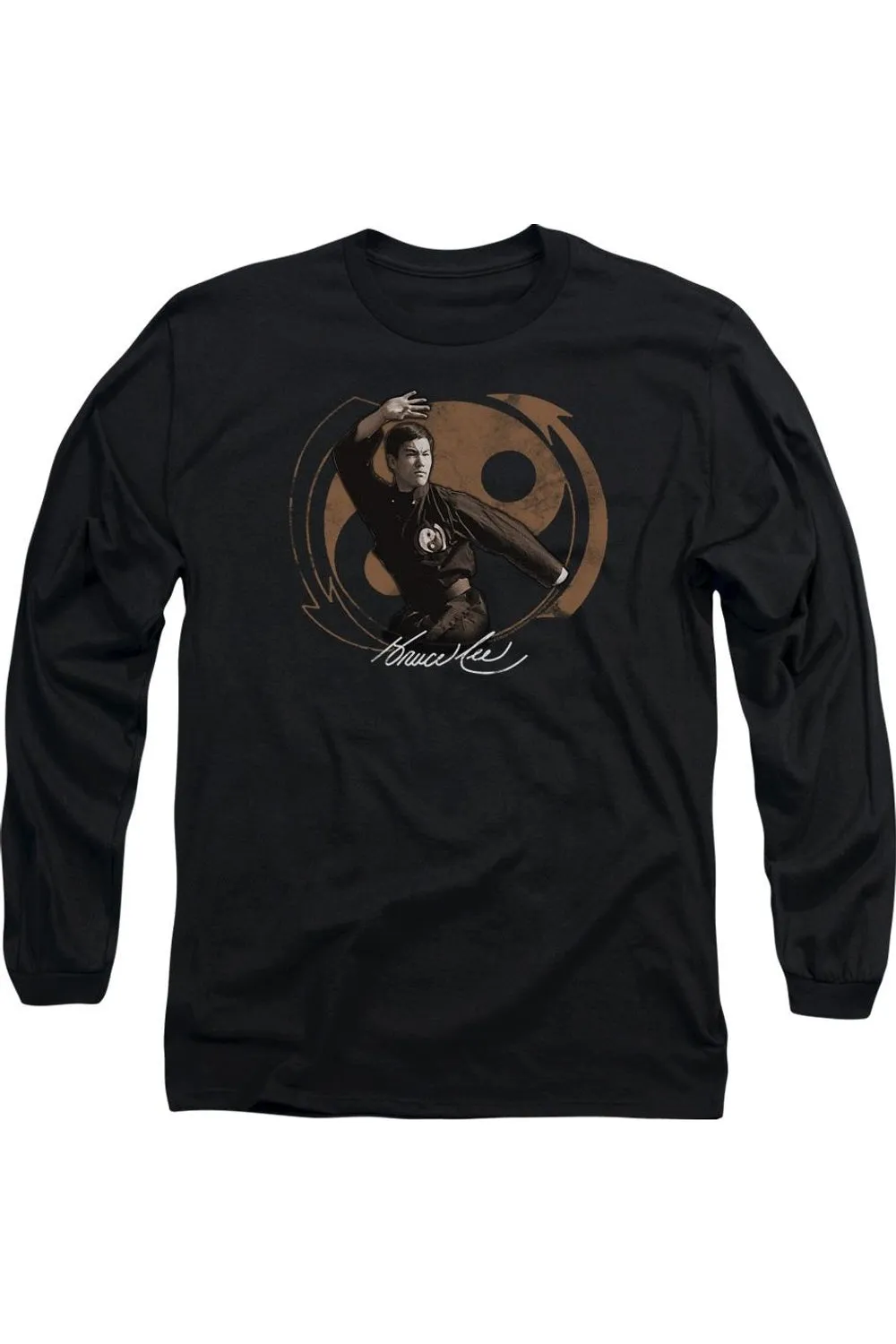Bruce Lee Jeet Kun Do Pose Long Sleeve Adult Tee / T-Shirt