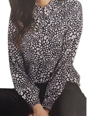Bubbles Blouse In Black & White