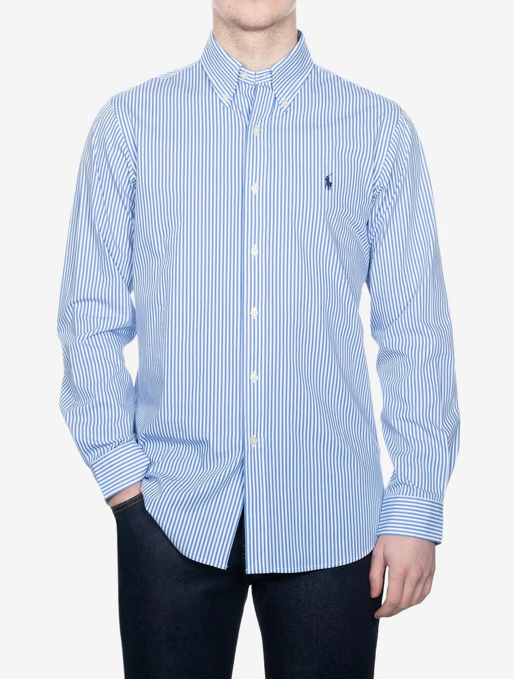 Buttondown Stripe Shirt Blue