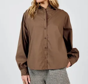 Buttoned Up Top In Brown