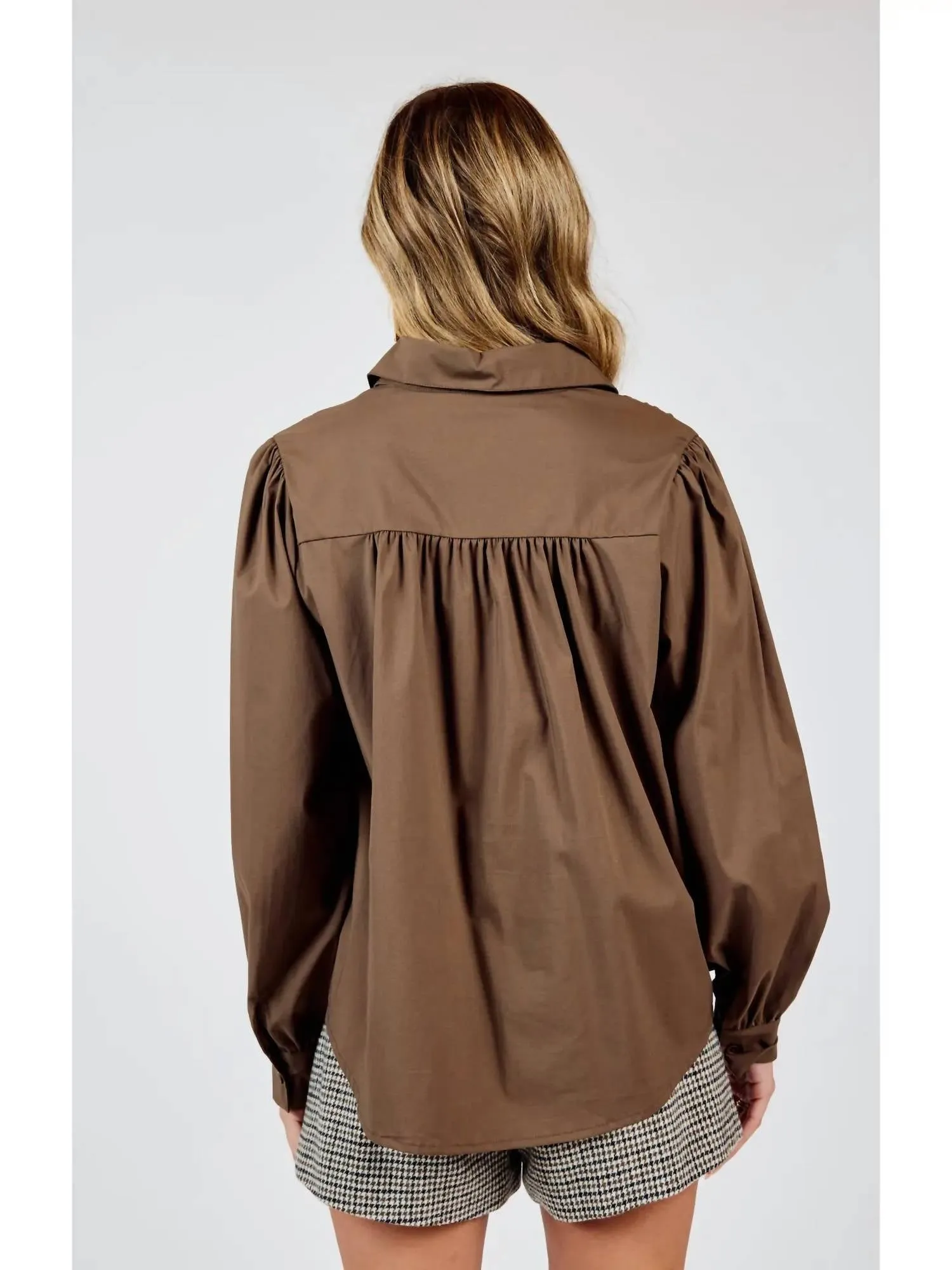 Buttoned Up Top In Brown