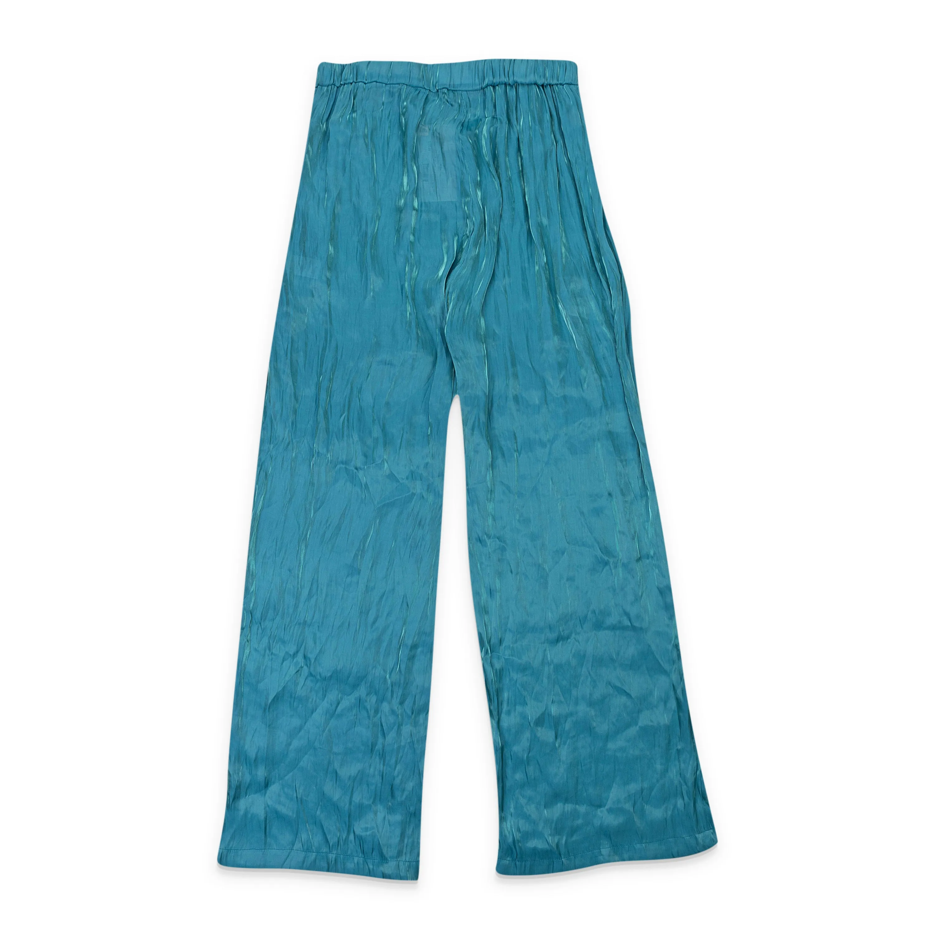 CALLIPYGIAN IRIDESCENT PULL ON BLUE WOMEN'S STRAIGHT PANTS