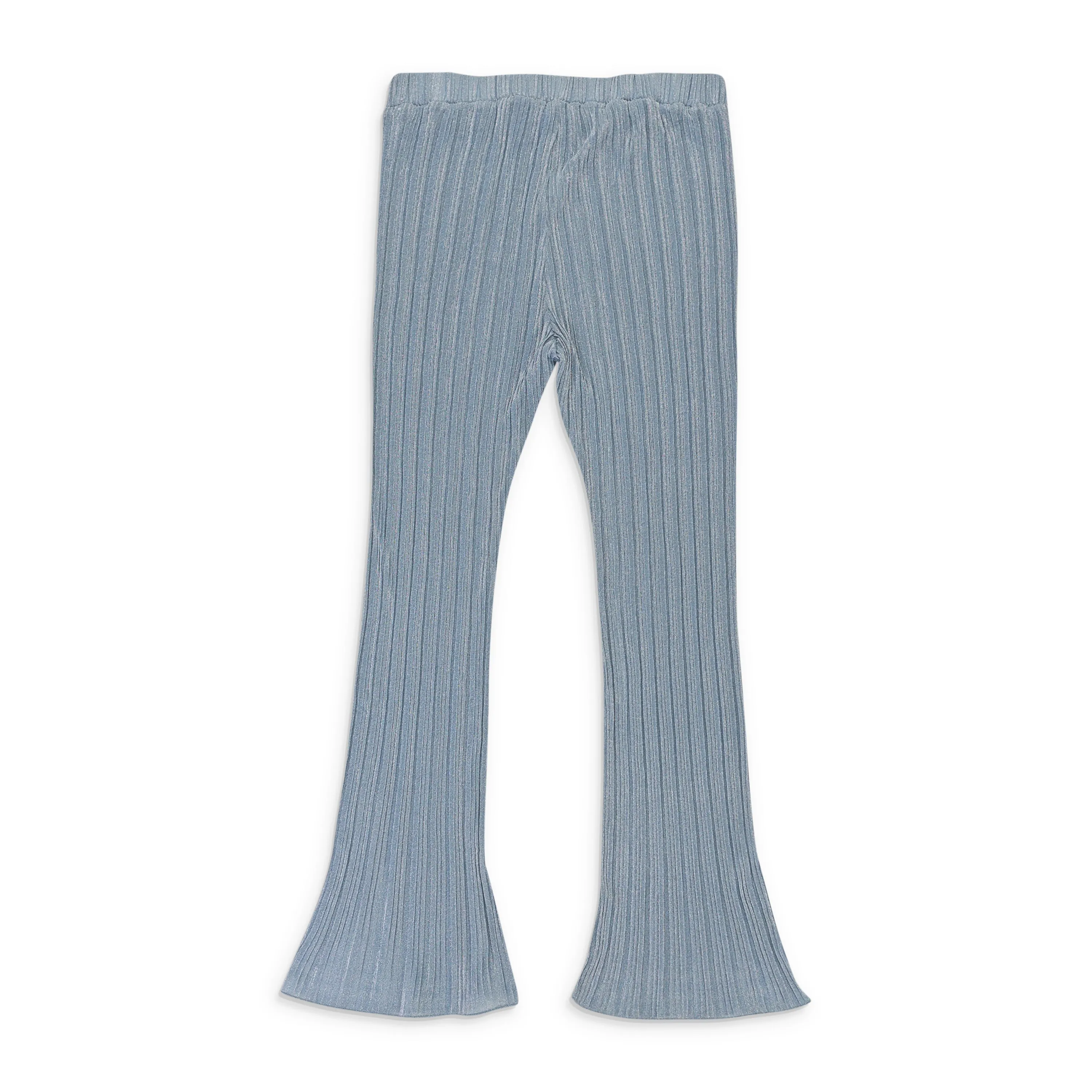 CALLIPYGIAN LUREX CRINKLE PALE BLUE WOMEN'S STRAIGHT PANTS