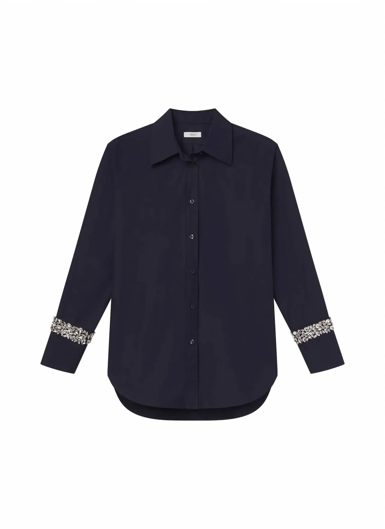 Calvin Embellished Sleeve Shirt In Maritime Navy