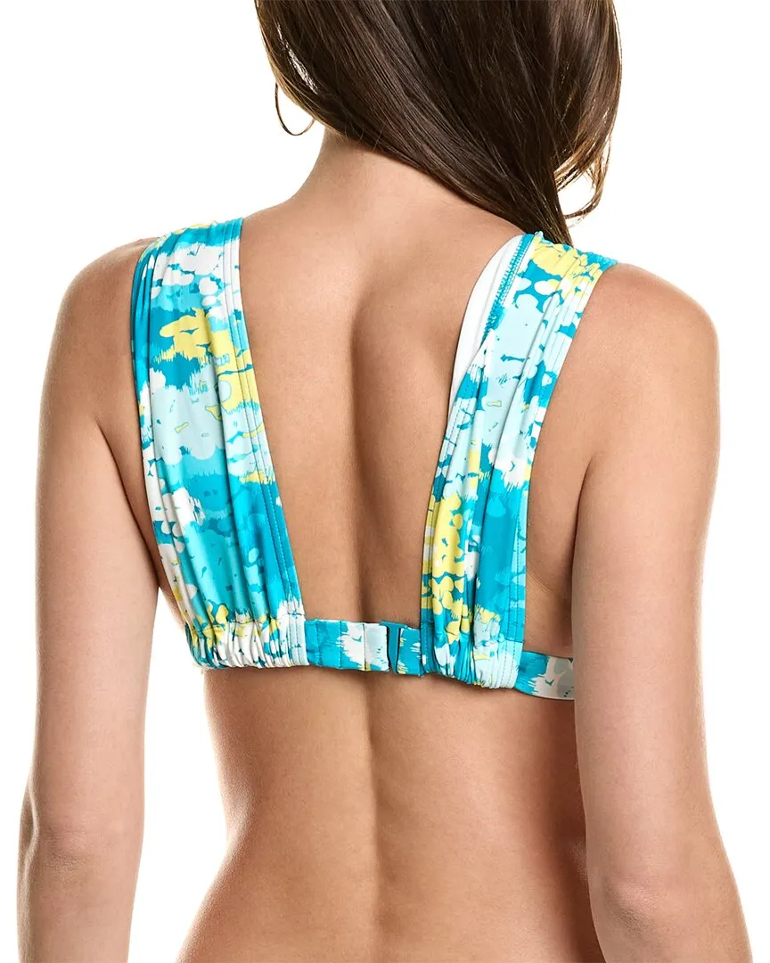 Carmen Marc Valvo Ruched Bikini Top
