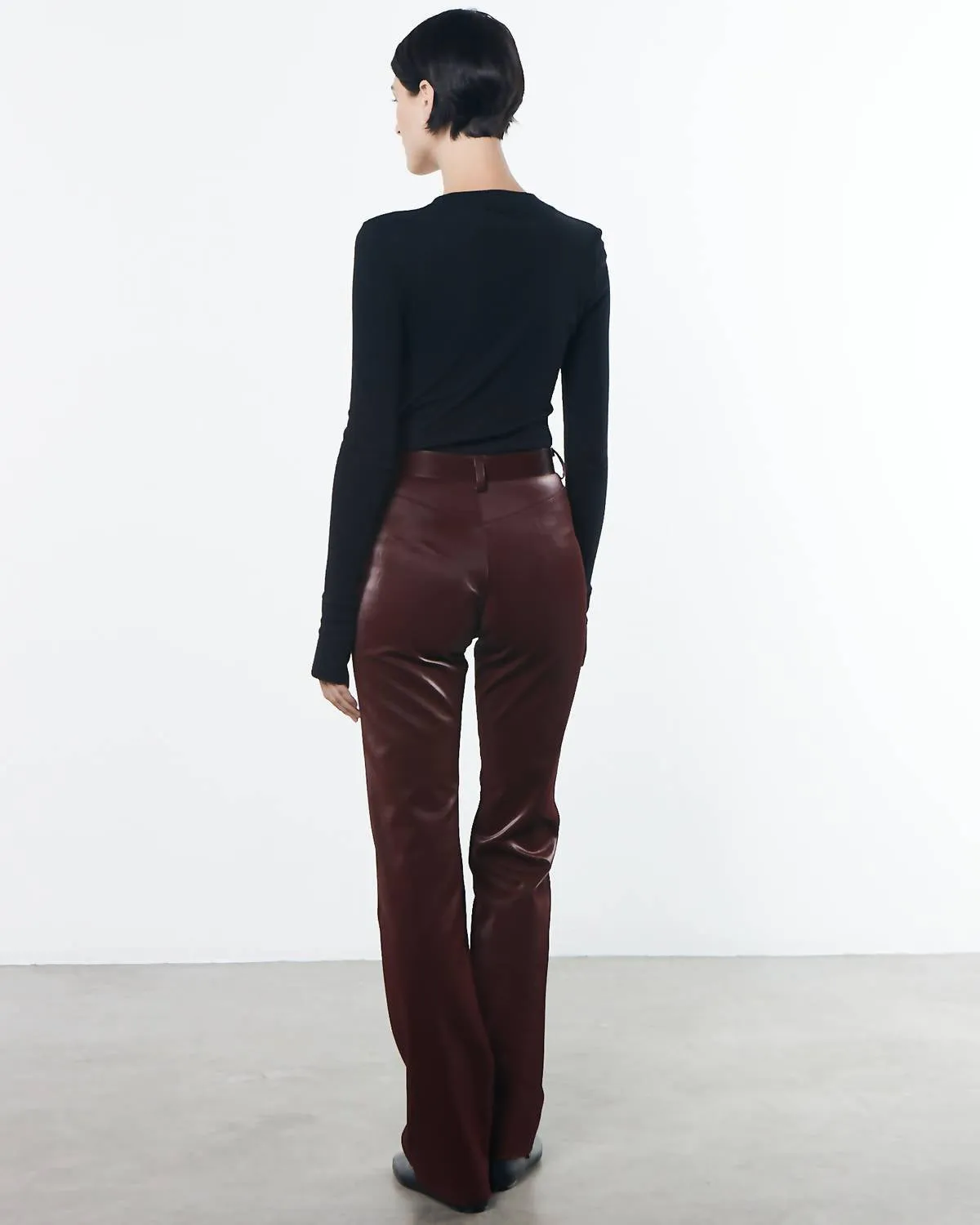 Cashmere U Neck Long Sleeves Bodysuit In Black