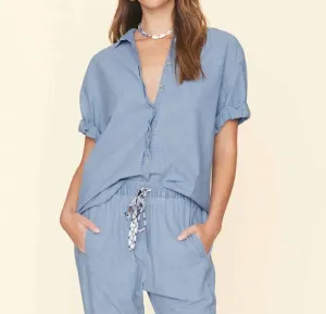 Channing Shirt In Dusty Blue