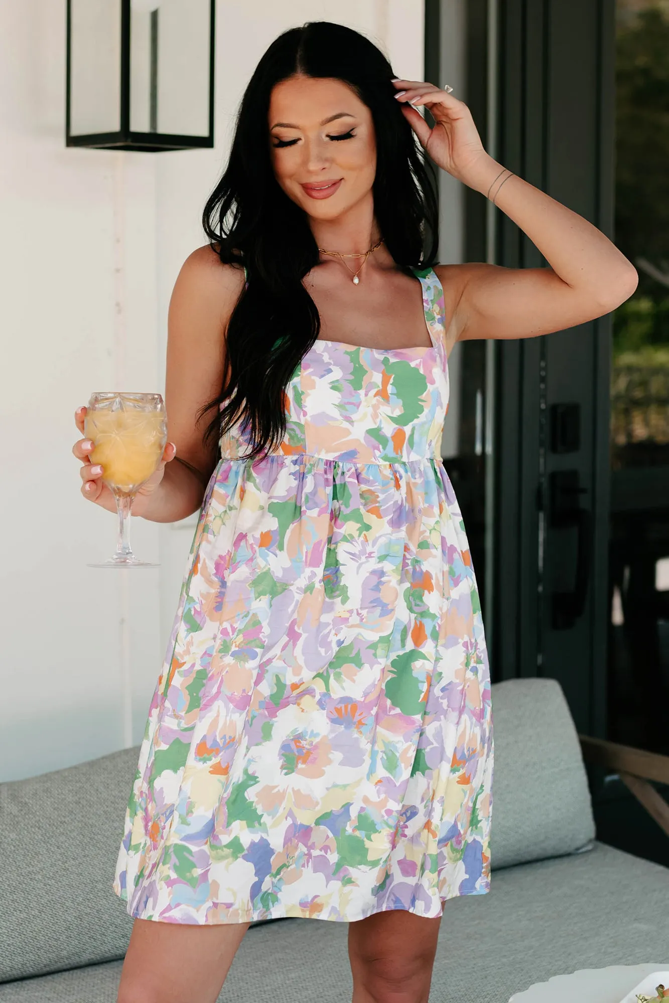 Charleston Stroll Floral Mini Dress (Multi)