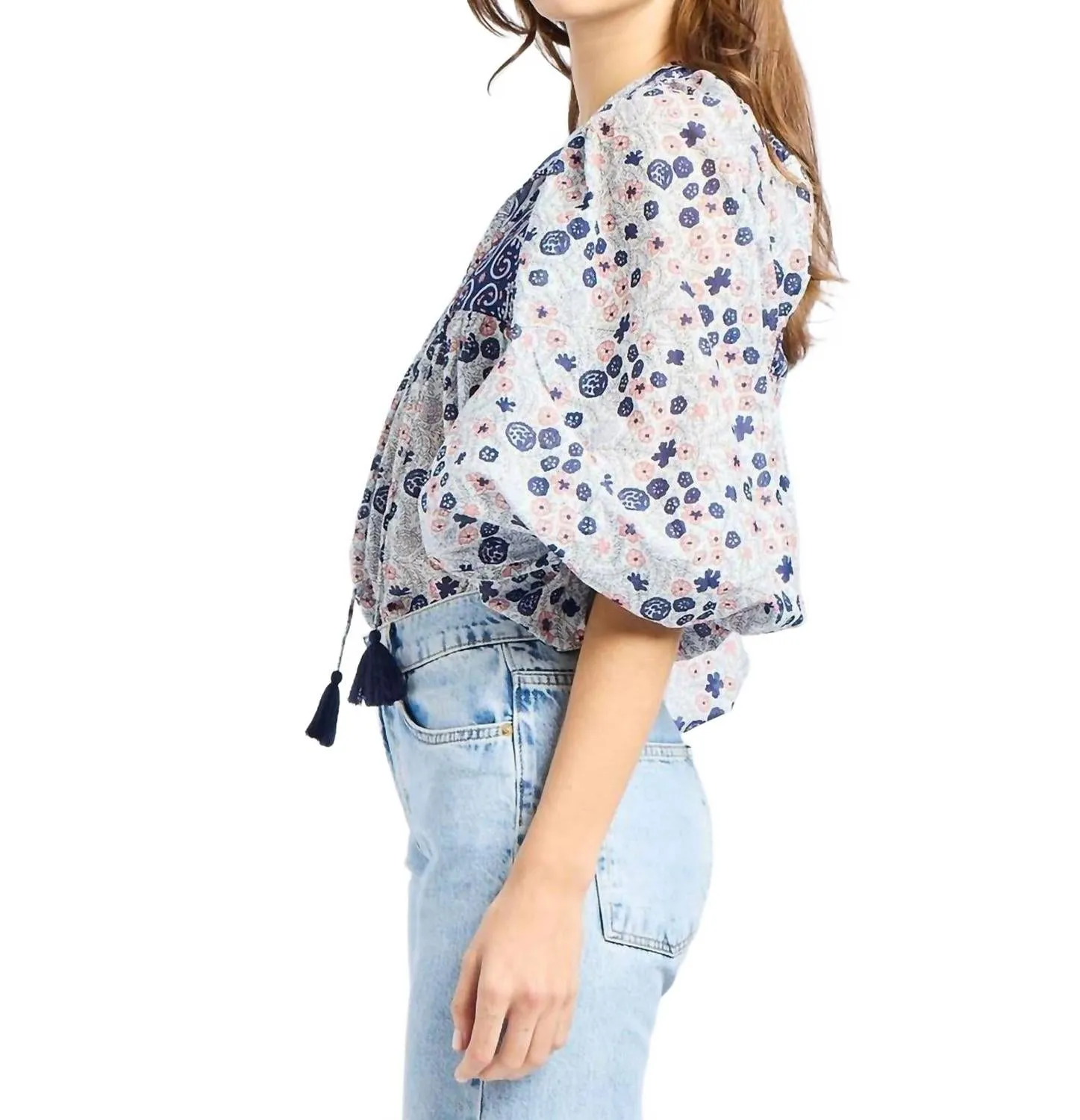 Charlie Blouse In Navy Floral