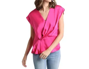 Chloe Asymmetrical Top In Pink