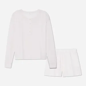 Chloe Pajama Set In Pearl Pink