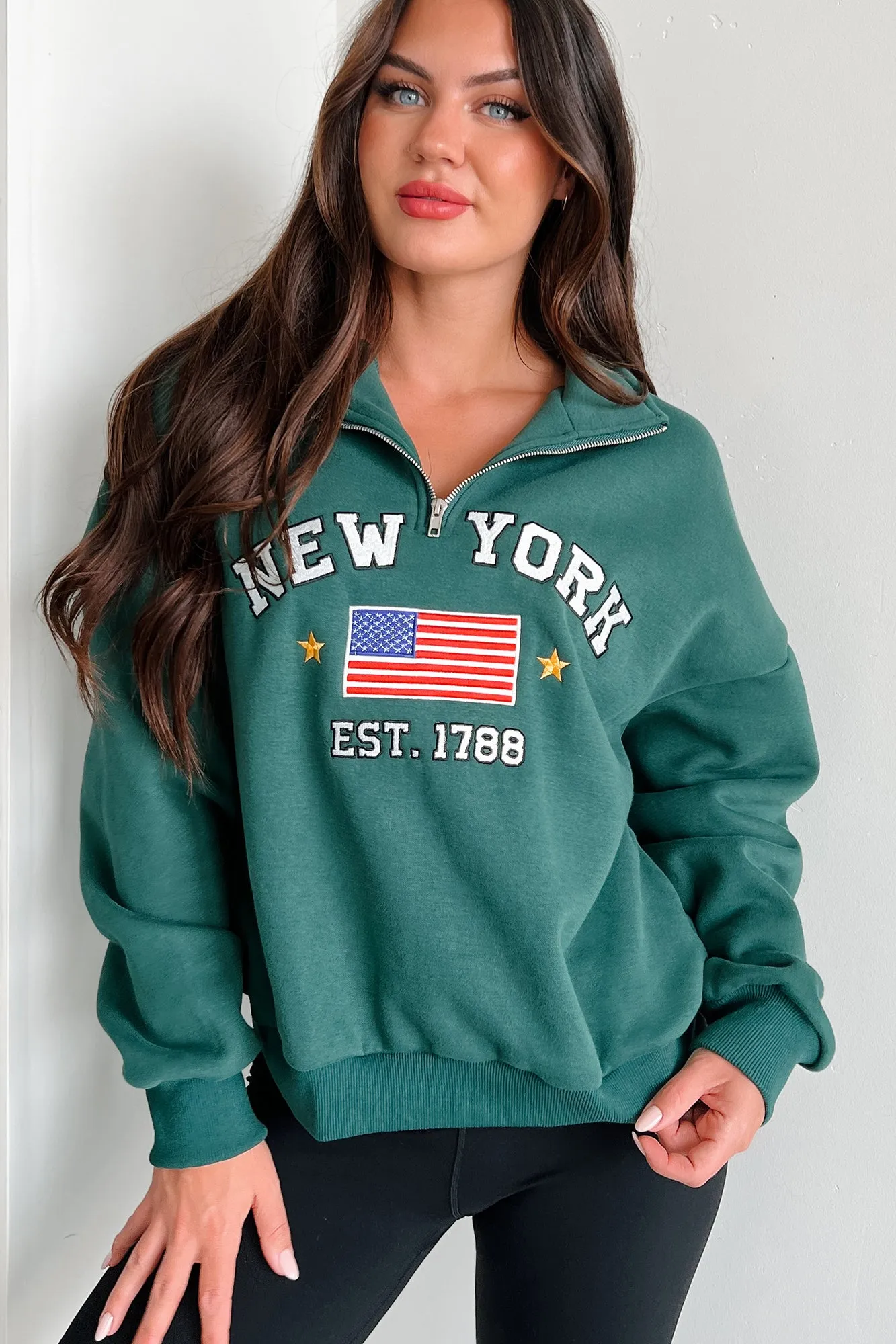 City Sights Quarter-Zip Pullover (Hunter Green)