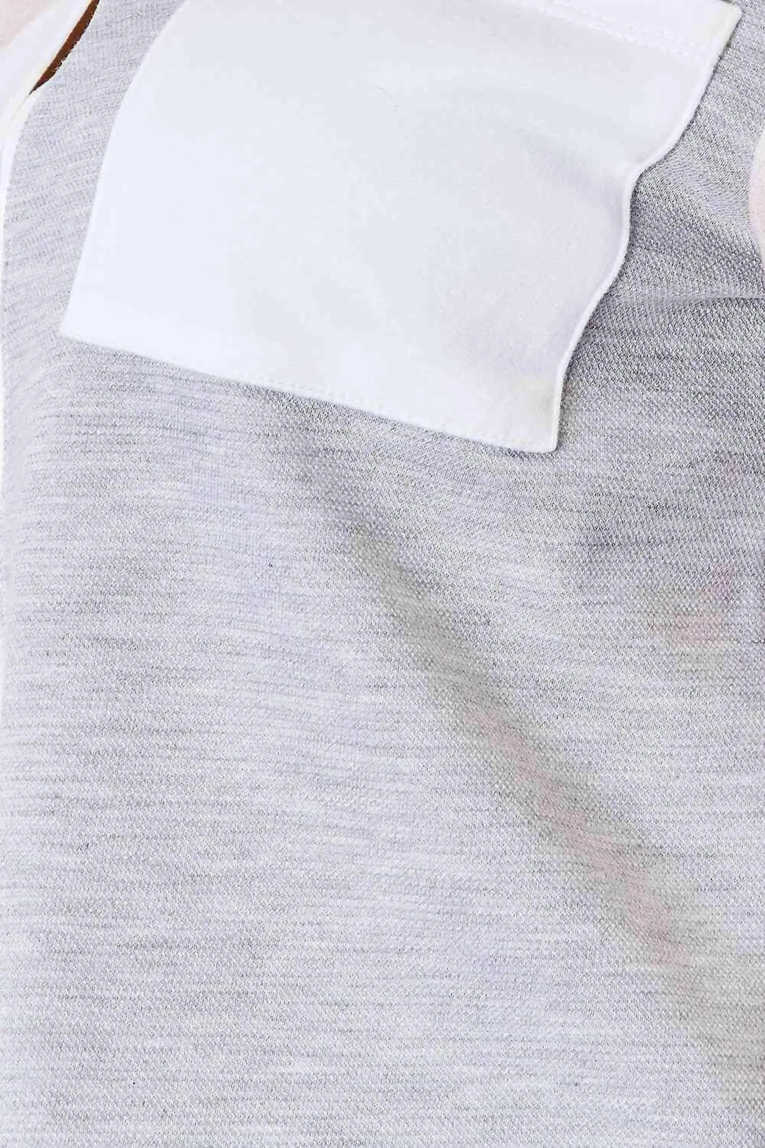 Contemporary Chic Color Block Top In Light Gray