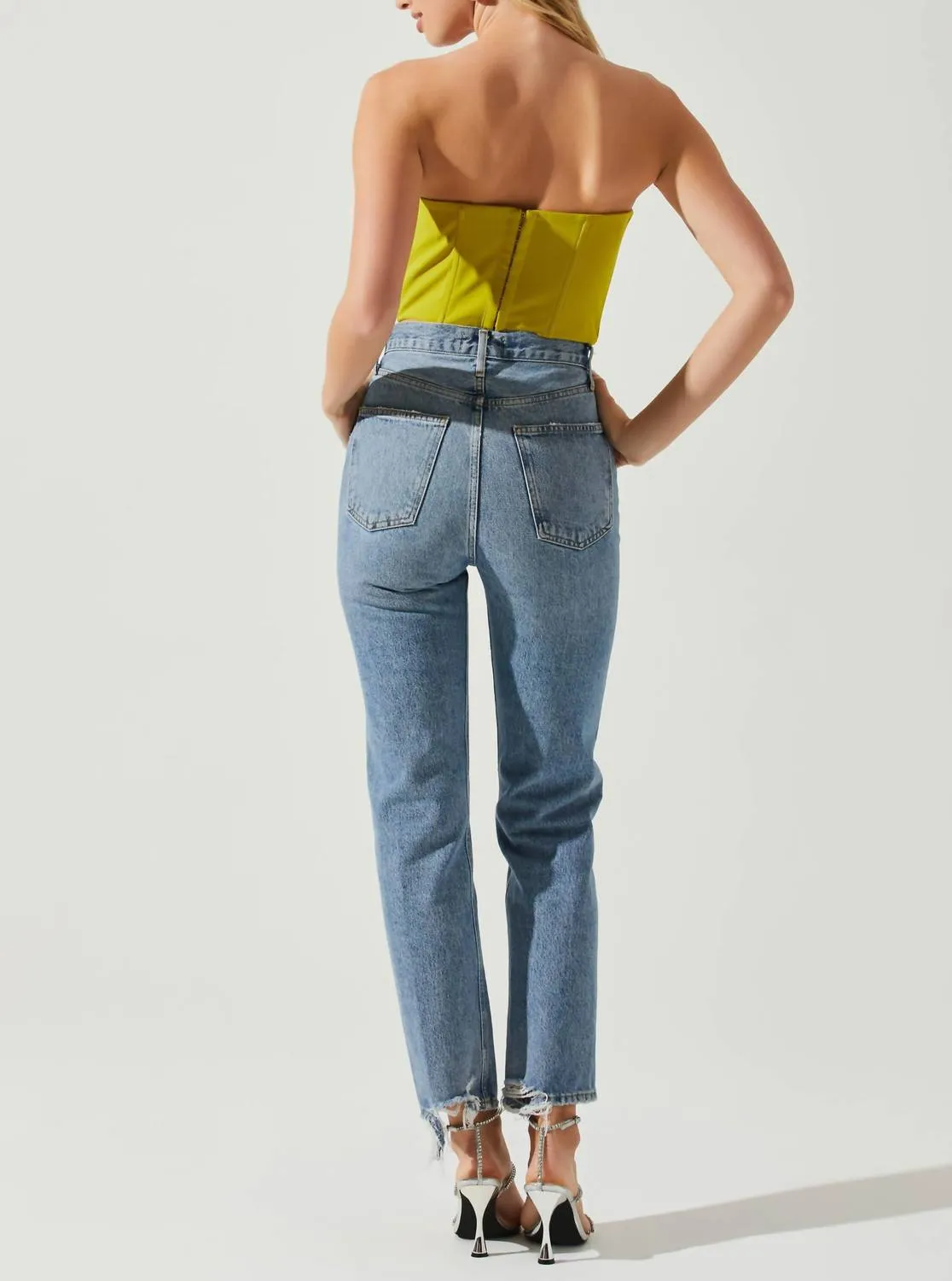 Corset Shanna Top In Lime Green