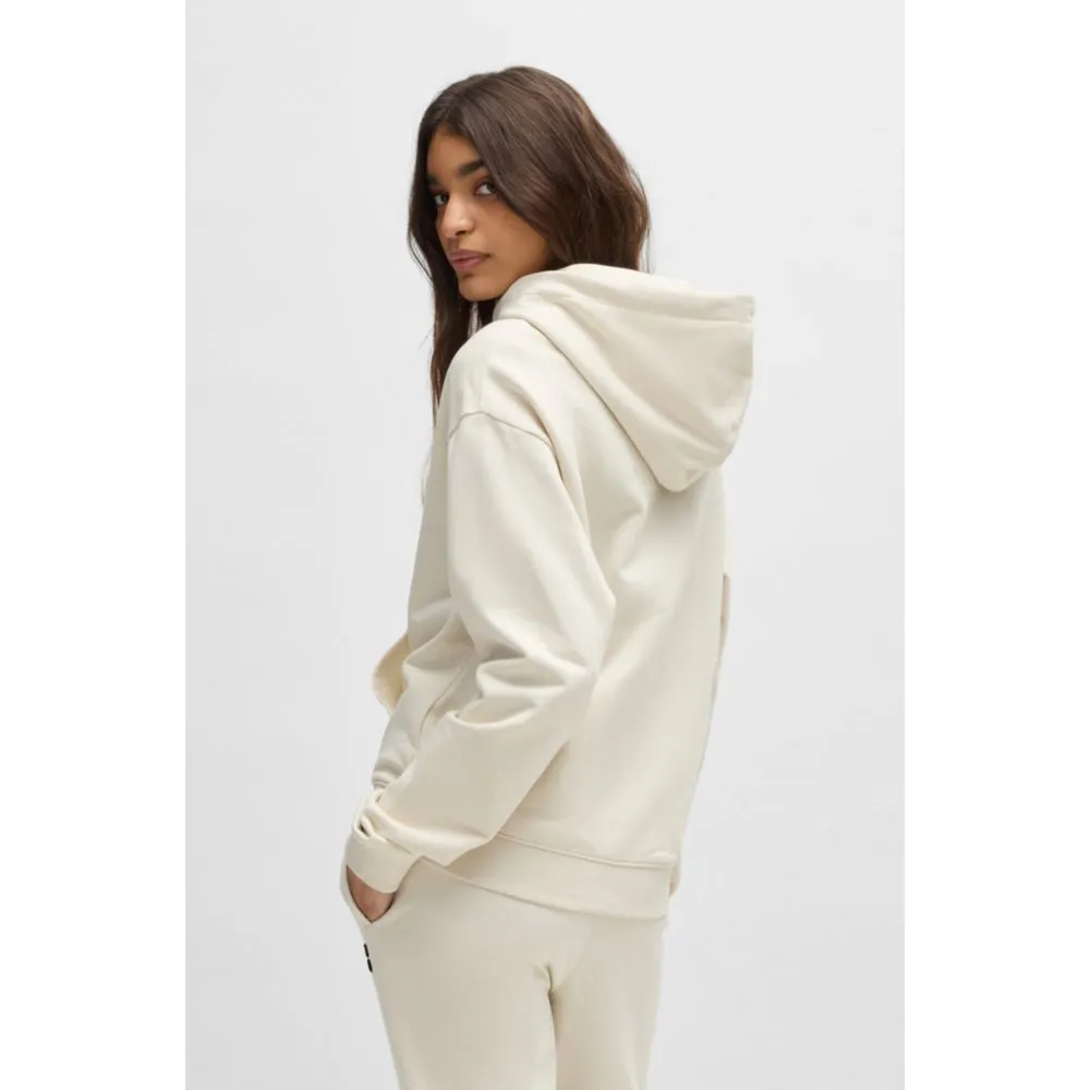 Cotton-terry zip-up hoodie with stacked logo