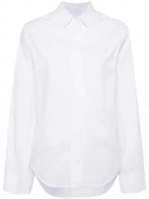 Cotton Wide Sleeve Shirt In White