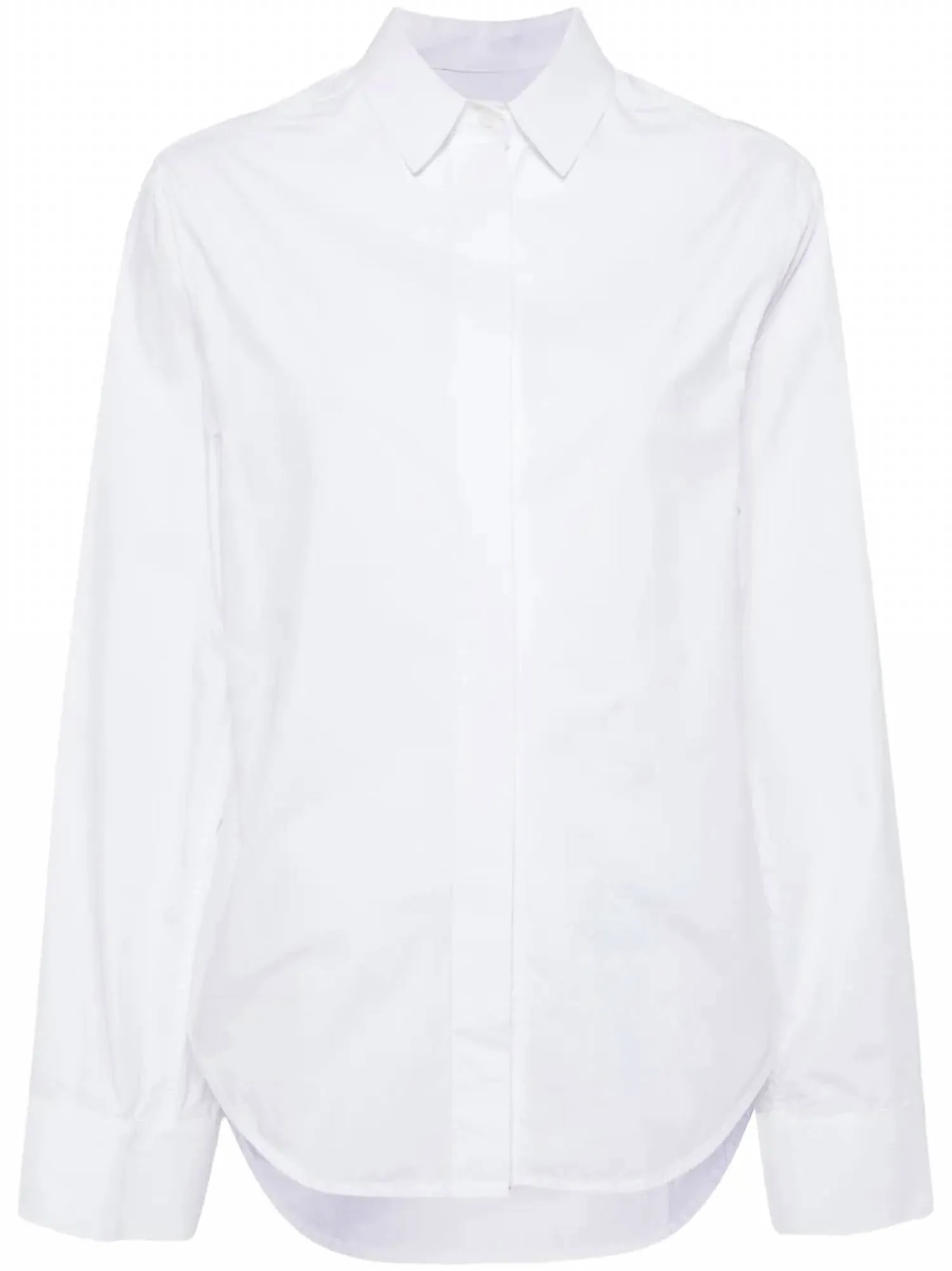 Cotton Wide Sleeve Shirt In White