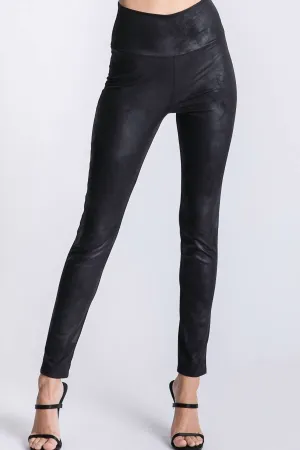 Curvy Faux Leather Legging - Plus In Black
