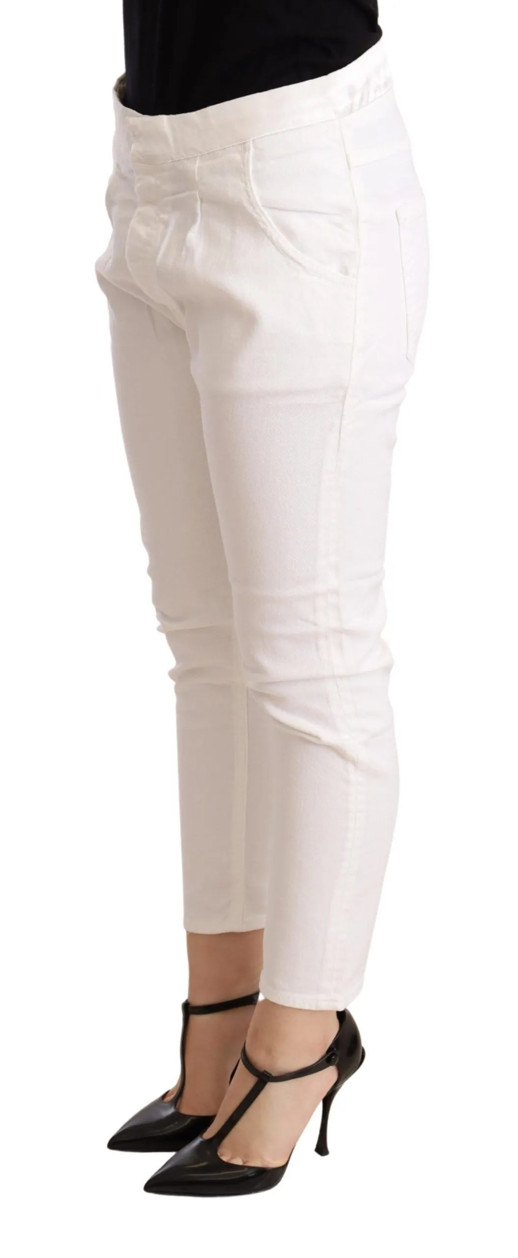 CYCLE  Mid Waist Slim Fit Skinny Cotton Stretch Women's Trouser