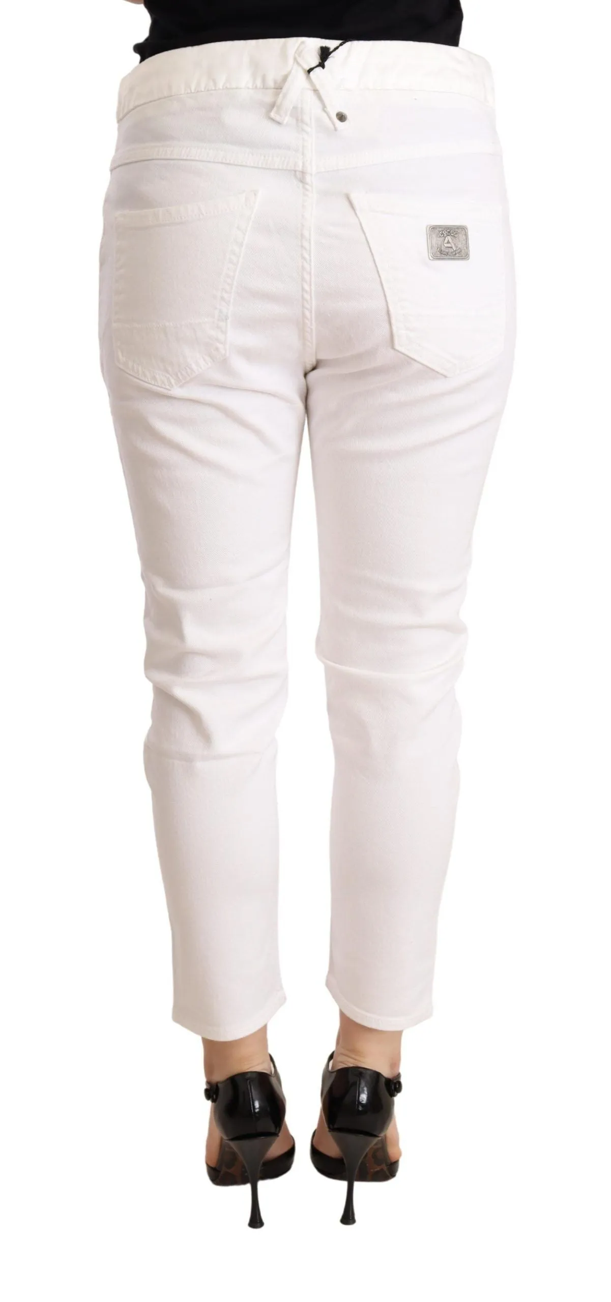 CYCLE  Mid Waist Slim Fit Skinny Cotton Stretch Women's Trouser