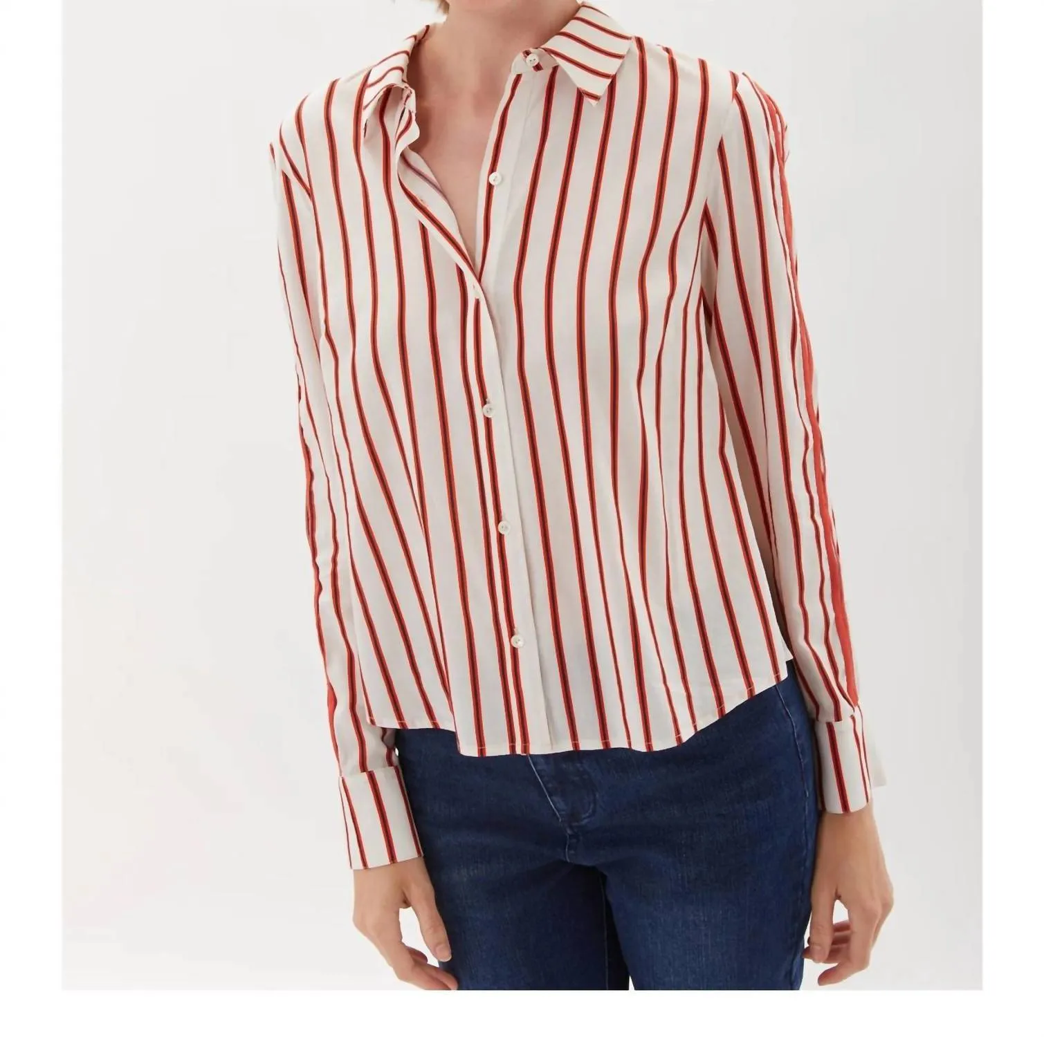 Davis Shirt With Twill Tape Detail In Warmth / Poppy Combo