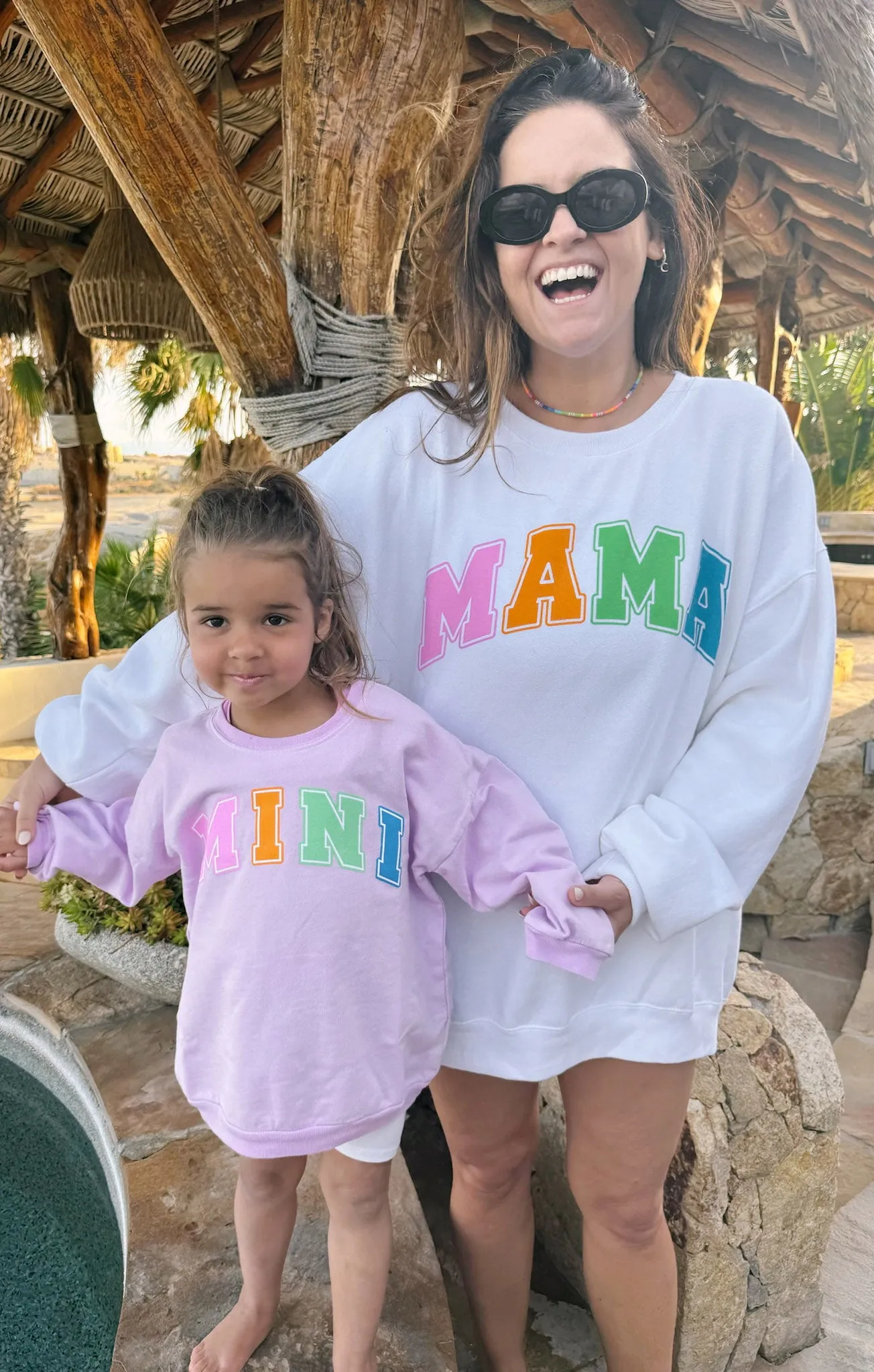 Davis Sweatshirt ~ Pink Mini Graphic