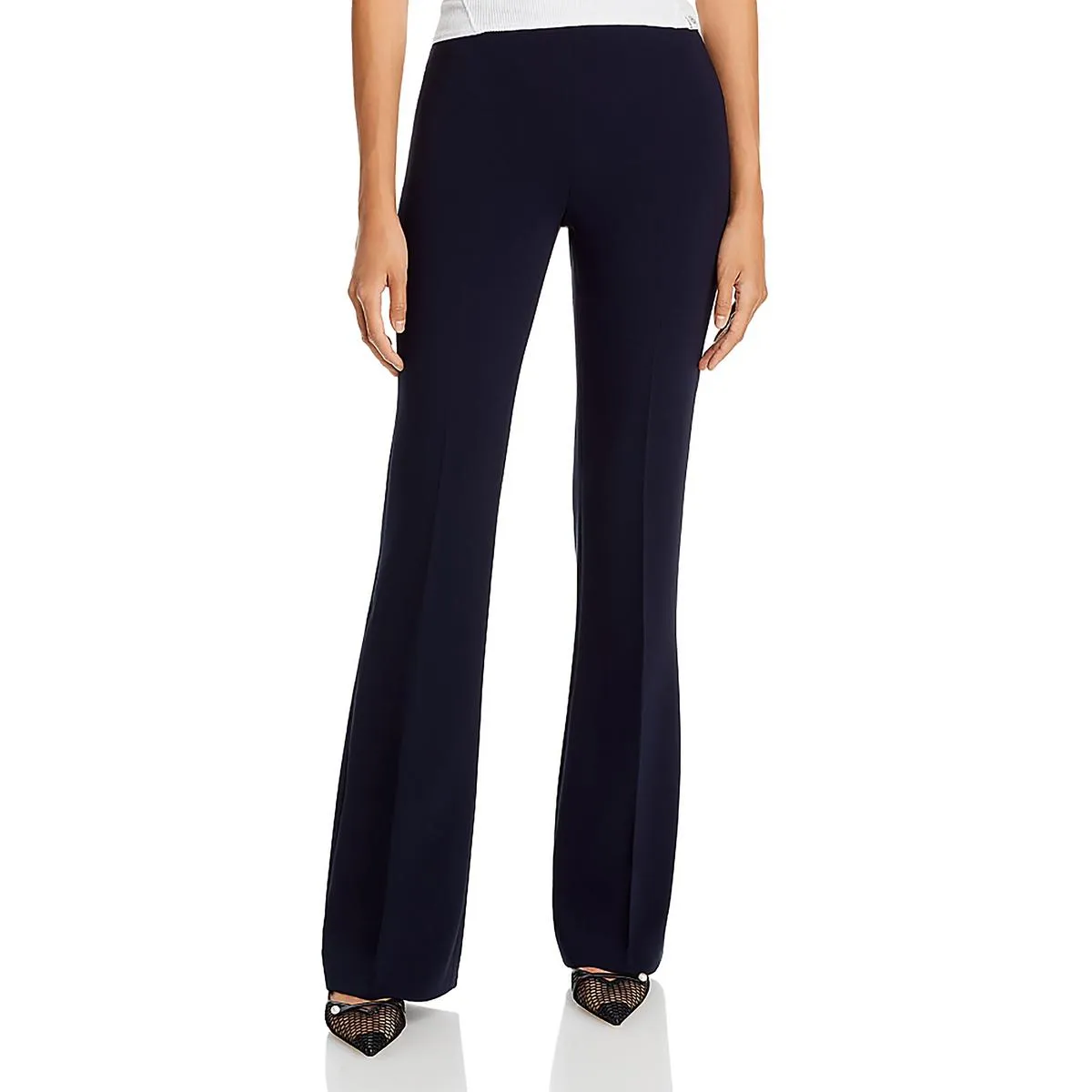 Demitria Womens Admiral Crepe Flare Dress Pants