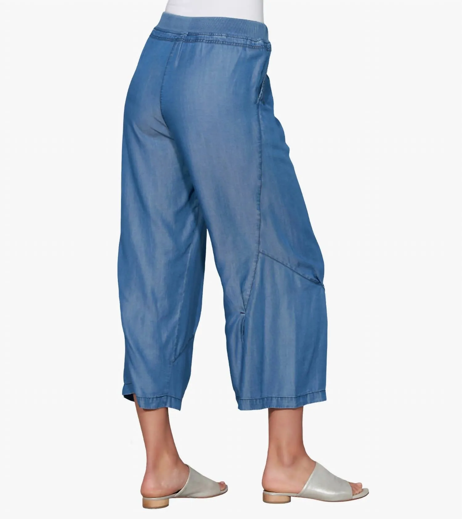 Details Flood Pants In Medium Wash