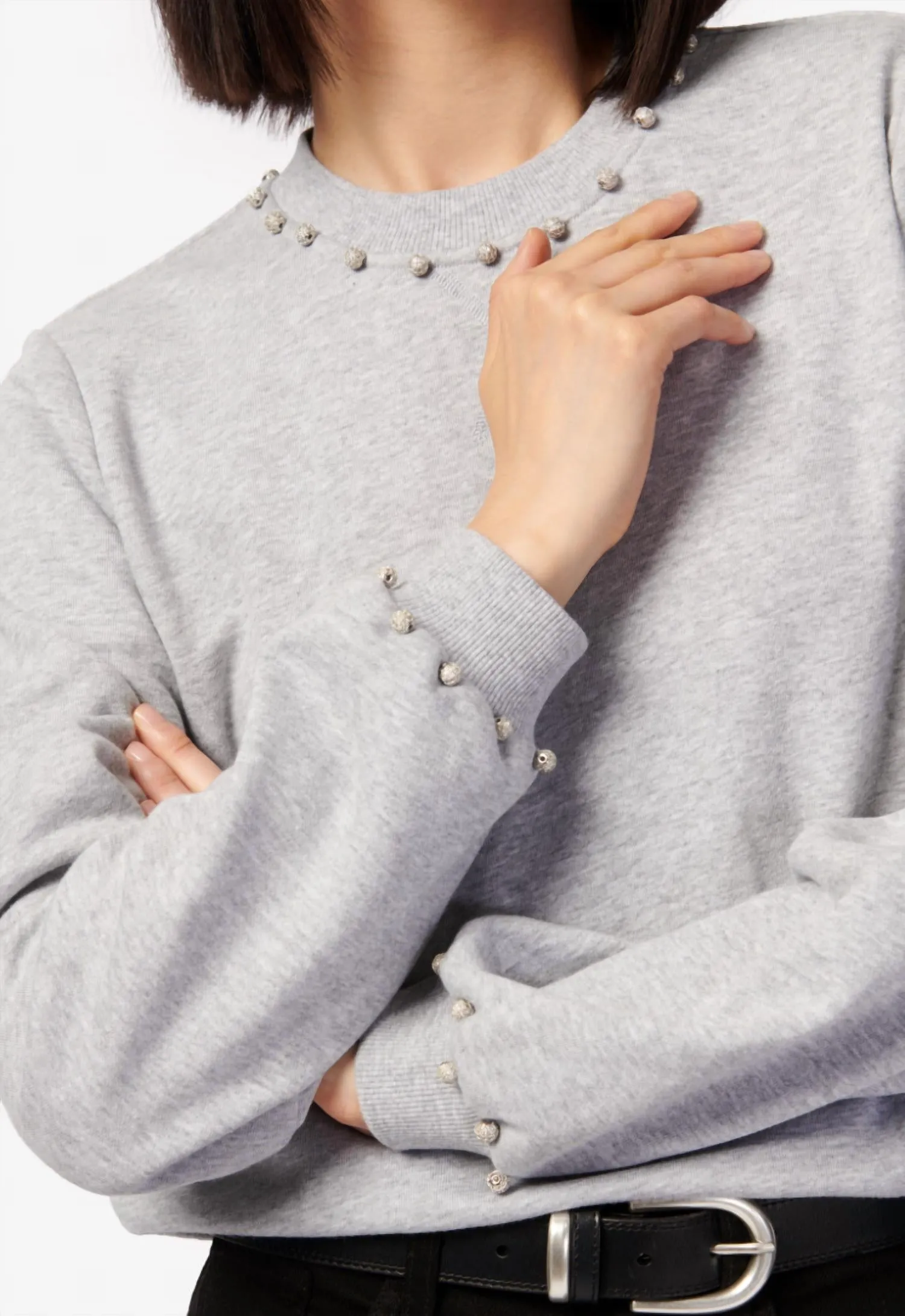 Dion Top In Heather Grey