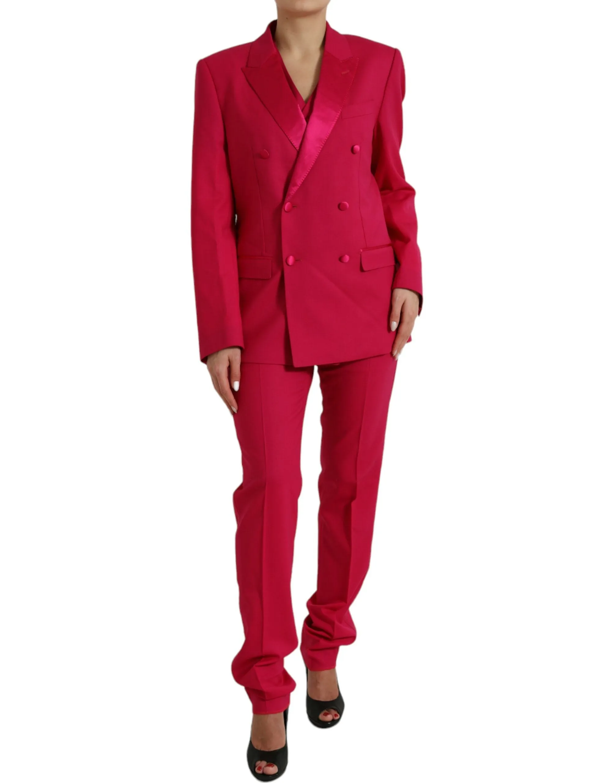 Dolce & Gabbana Elegant Slim Fit 3 Piece Martini Women's Suit (Pre-Owned)